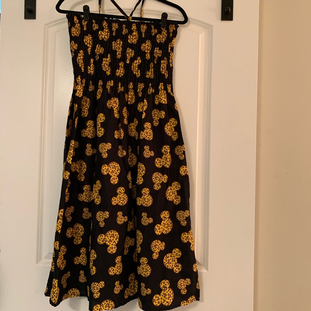 Disney Parks Smocked Leopard Halter Dress L/XL